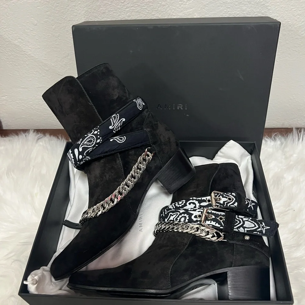 🌸 🔥💫AMIRI Bandana Buckle Boots - Picture 8 of 16